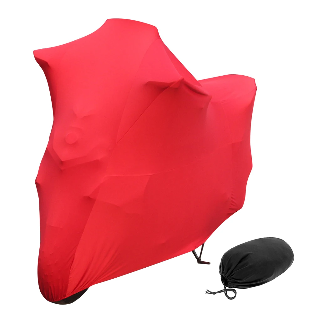 Bike Motor Scooter Dustproof Cover Universal Cloth Motorcycle UV Protector Cover Indoor Outdoor Elastic Fabric M-4XL 2 Colors