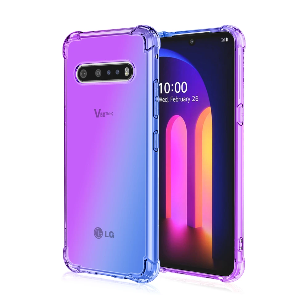 For Lg V60 Thinq Stylo 7 K92 5g K62 K52 K42 Q52 Plus Velvet K41s K40s K50  Q60 G9 Gradient Half Rainbow Airbag Shockproof Funda - Mobile Phone Cases &  Covers - AliExpress