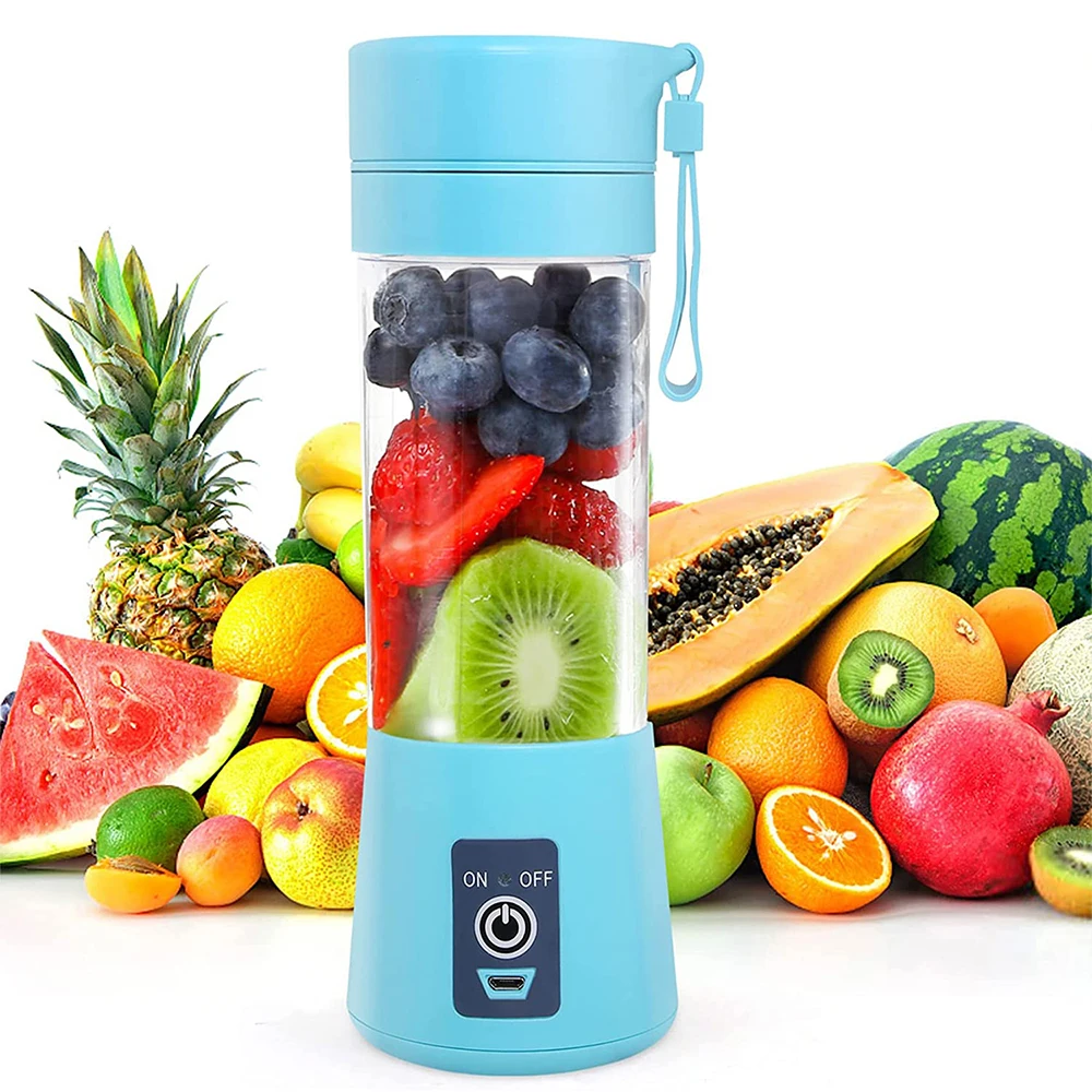 Portable Blender USB Rechargeable Juicer Cup Smoothies Mixer Fruit Machine