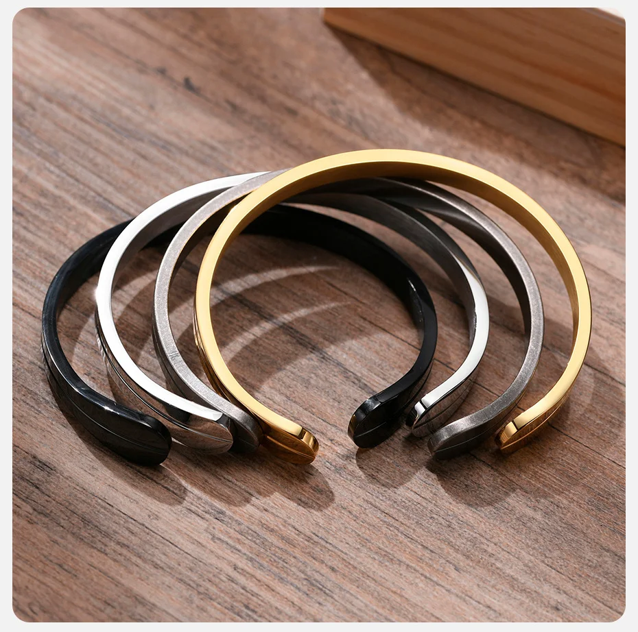 Vnox Retro Vintage Rustic Mens Cuff Bracelet, Waterproof Stainless Steel Metal Rock Punk Viking Bangle Jewelry,Father's Day Gift
