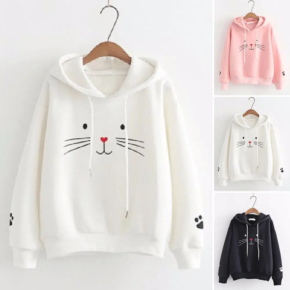 

Women Pullover Jacket Cute Pattern Pullover Coat Relaxed Fit Printed Pullover Coat