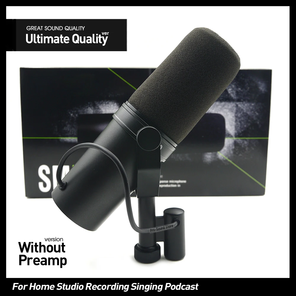 Wired Vocal Microphone SM7B Dynamic Selectable Frequency Response For Podcasting Home Studio Recording Broadcasting