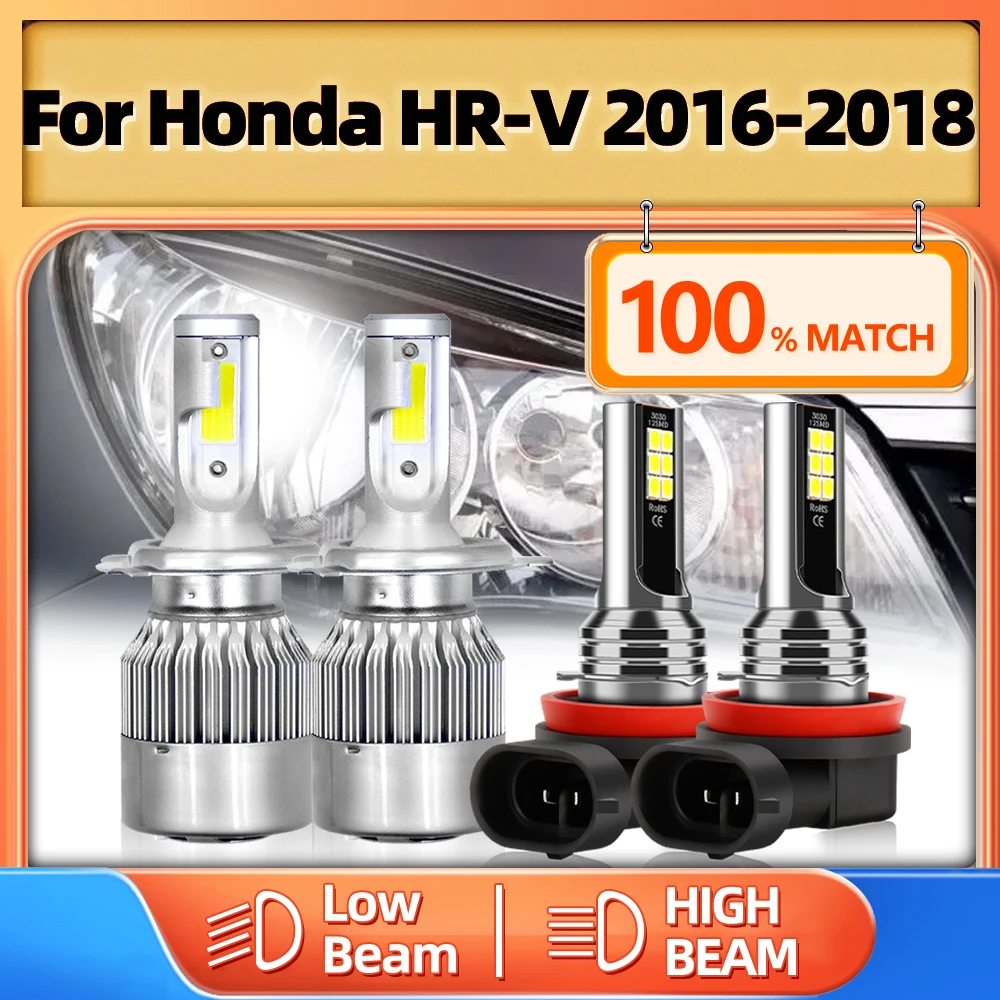 

H4 Canbus LED Headlight Bulbs 240W 40000LM Car Headlamp H11 Turbo Auto Fog Lamps 12V 6000K For Honda HR-V 2016 2017 2018