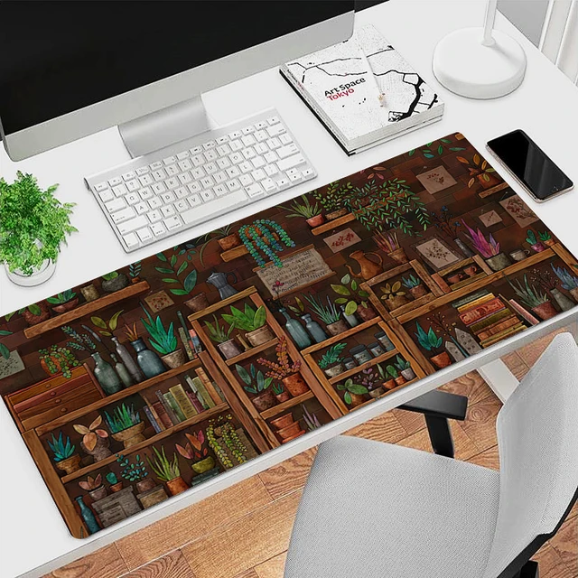 Bookcase Shelving Kawaii Large Mouse Pad: Enhance Your Gaming Experience