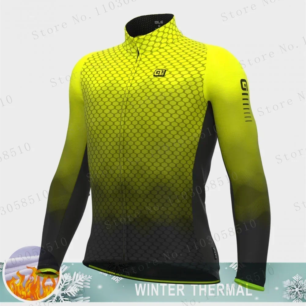 thumbnail image 1 of AIE Nuevo Conjunto de Jersey de Ciclismo de Polar Térmico de Invierno 2024 de Manga Larga Ropa de Ciclismo para Hombre Ropa de Ciclismo maillot Ciclismo, 1 of 5