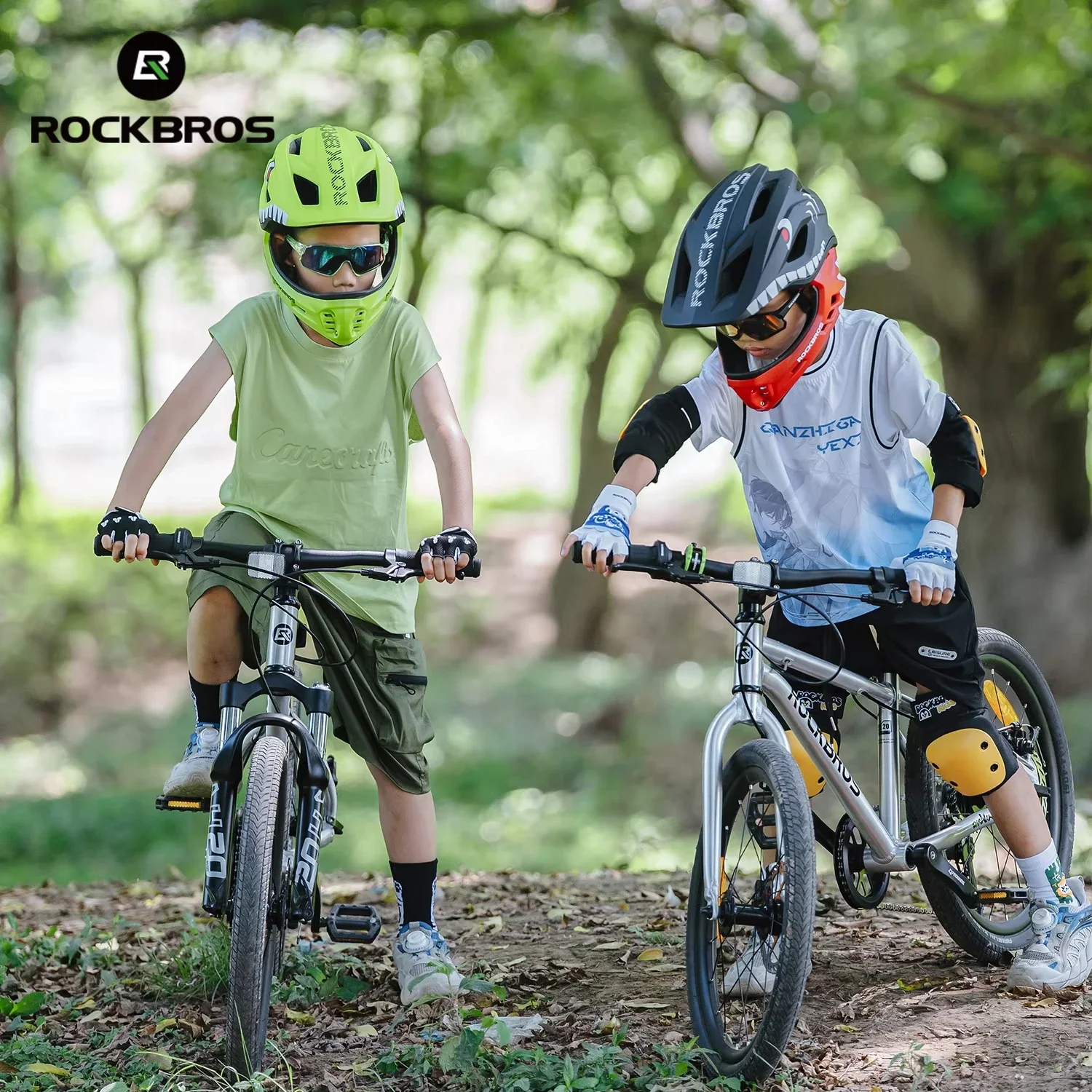 ROCKBROS In Detachable Full Face Bike Helmet Children Bicycle