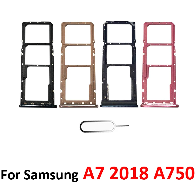 

For Samsung Galaxy A7 2018 A750 A750F A750FN Original Phone Housing SIM Tray Adapter Micro SD Card Tray Holder For A9 2018 A920