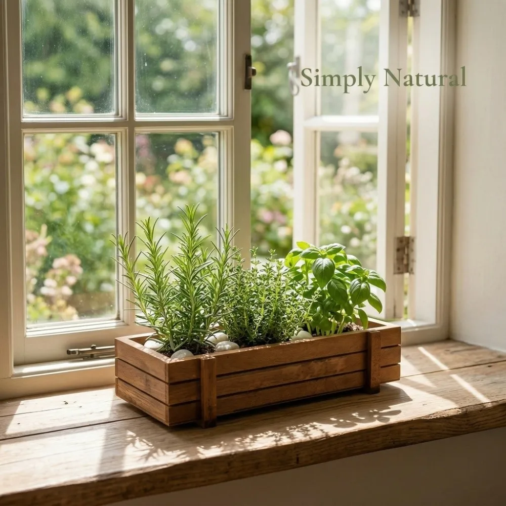Vintage-Style Rectangular Wooden Planter Box Set - Rustic Succulent & Flower Display