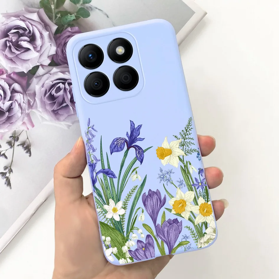 Lovely Heart and Floral Painted Soft Bumper Case