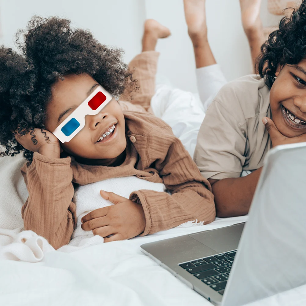 

60pcs Movies Glasses 3D Paper Glasses Anaglyph 3D Glasses Universal 3D Glasses