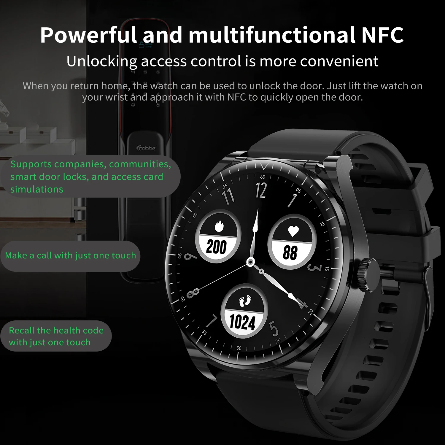 TWS Headphone Smart Watch Men Women NFC Function Sport Fitness Tracker Heart Rate Monitor Noise Reduction Earphone Smartwatch 2