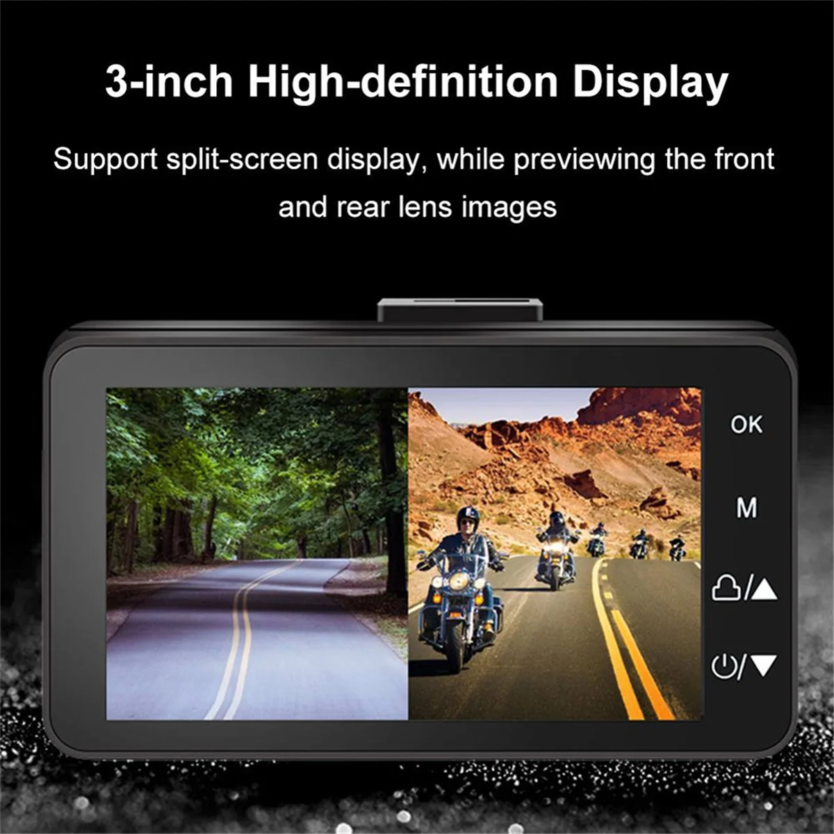 New Motorcycle DVR Dash Camera with Front Rear Camera Dual Video Loop Recording Waterproof Motorbike Driving Recorder Cam