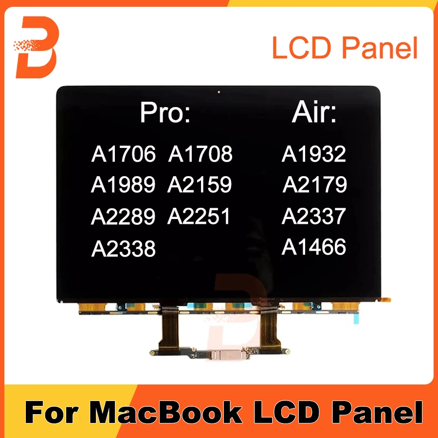 OLVINS Schermo LCD Front Bezel Vetro Per MacBook Pro 13" A1706 A1708 (2016-2017) - Grigio - Sostituzione Copertura Con Logo - 4