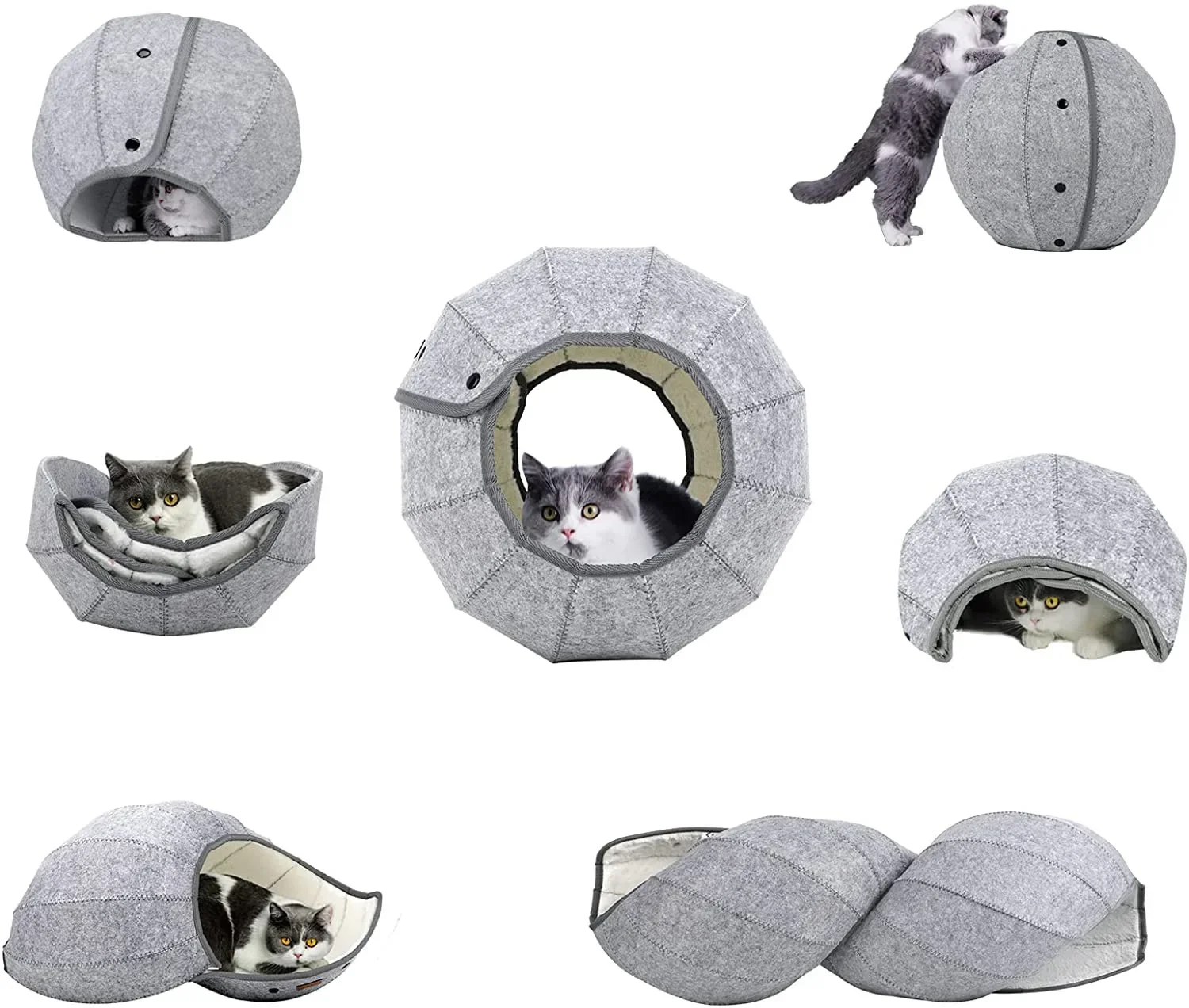 

Foldable breathable pet bed cat litter dog kennel cave tunnel semi-enclosed creative pet kennel cat mat cat and dog supplies