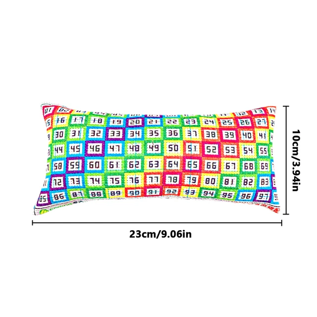 Coussin d'épingle de broderie au point de croix, coussin de stockage d'épingles colorées, oreiller arc-en-ciel en forme, travaux grossiers et artisanat de bricolage, numéro 1-98 6