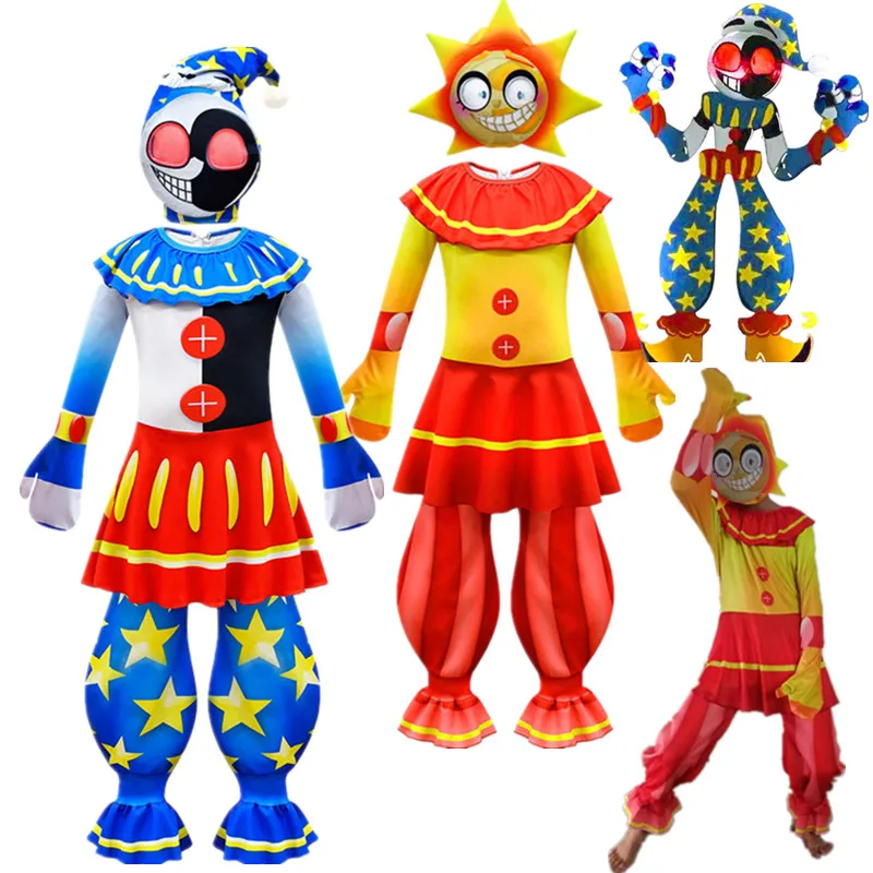 Moondrop Fnaf Sundrop Cosplay Costume Per Bambini Costumi Di Halloween Per Bambini Moon Drop Sunrise Fnaf Carnival Tute Cosplay