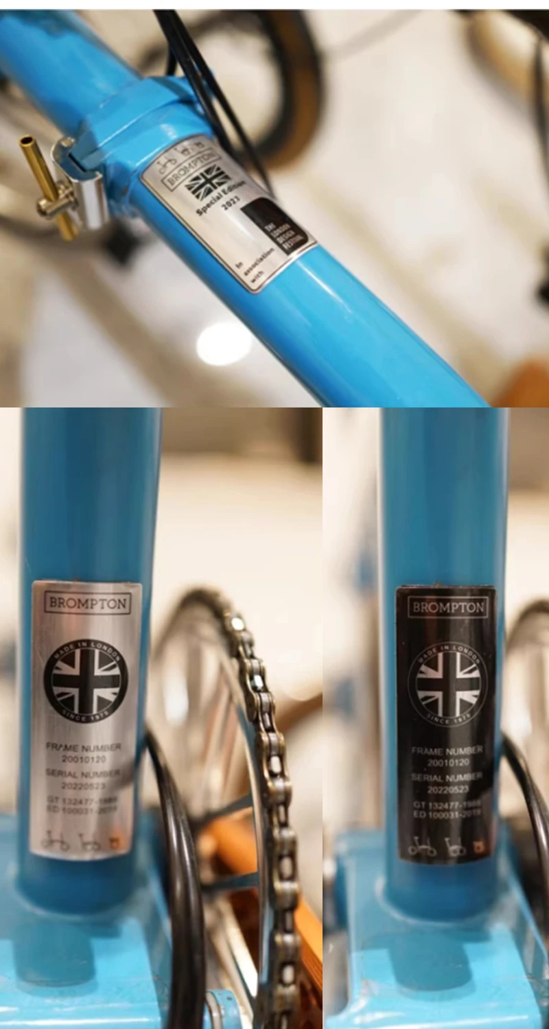 Aluminium Legierung Abzeichen Metall Aufkleber Anti Scratch Fahrrad Rahmen Vorbau Aufkleber Für Brompton Faltrad MTB Road Fahrrad Dekoration – Detail 4