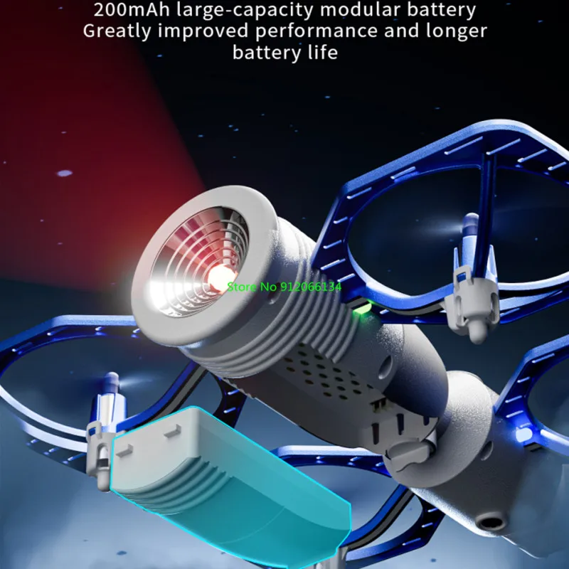 위성형 광학 흐름 포지셔닝 WIFI FPV RC 드론 8K 듀얼 카메라 헤드리스 모드 LED 조명 리모컨 쿼드콥터