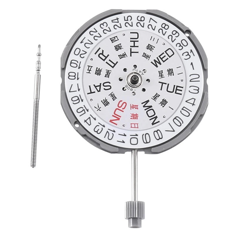 

GM02 Quartz Movement Dual Calendar 3Pin Digital Watch Movement Week Calendar Watch Eplacement Parts