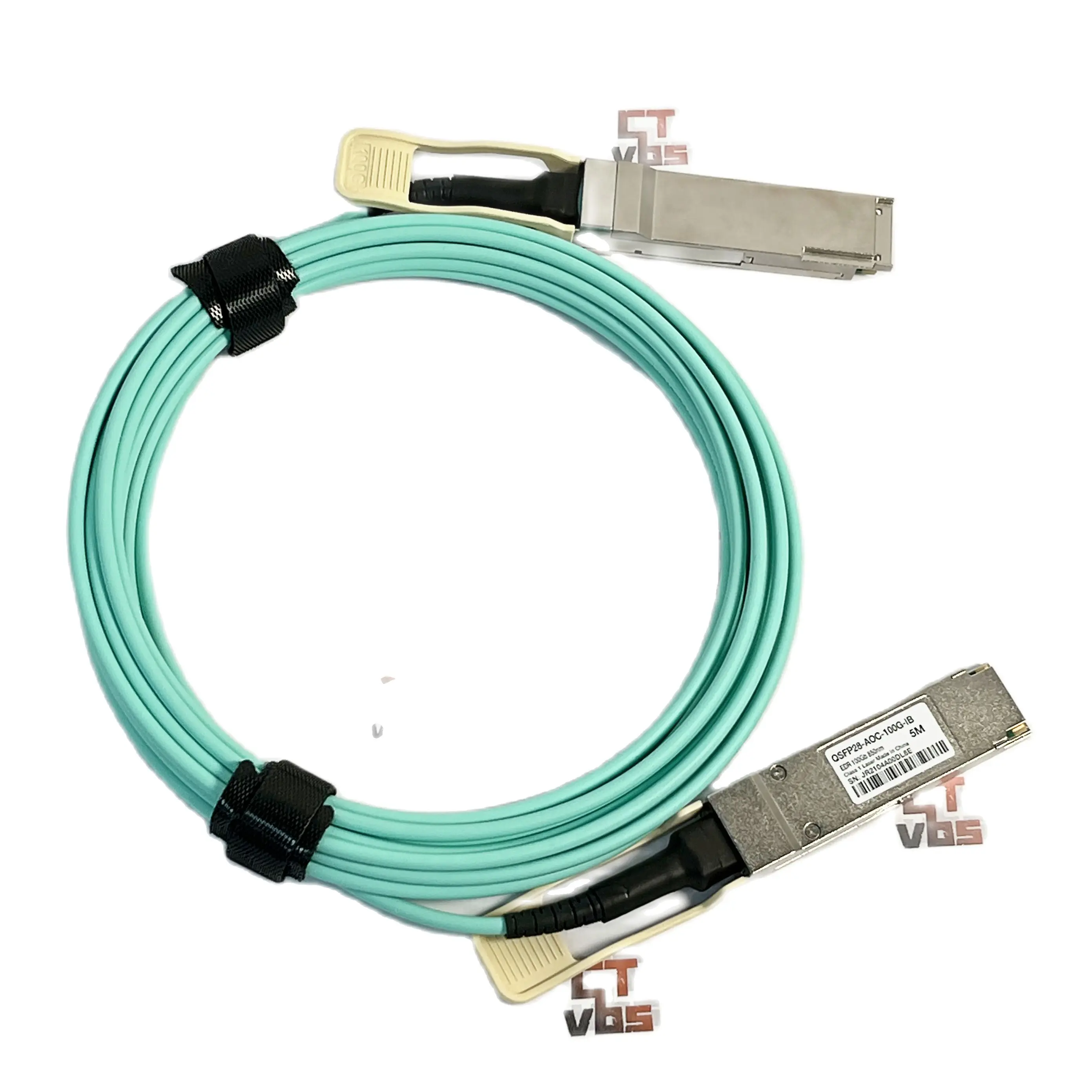 QSFP-100G-AOC-IB 5M Active Optic Cable w/ Transceiver Mellanox Compatible 850nm mfa1a00 e005 mellanox® active fiber cable ib edr up to 100gb s qsfp lszh 5m