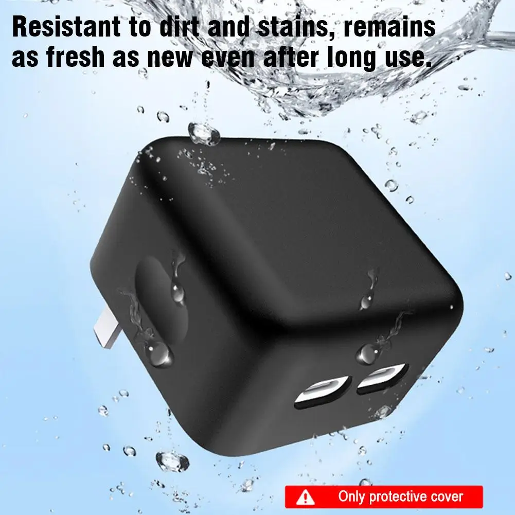 For Apple 35W Dual USB-C Port Small Power Adapter Silicone Case Charging Head Protective Case For IPhone MacBook power adapter silicone case