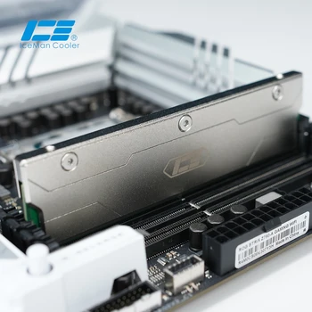 Chaleco de disipación de calor con memoria RAM IceManCooler, cobre lleno, servicio DDR5, DDR4, DDR3, plata, almohadilla térmica incluida 1