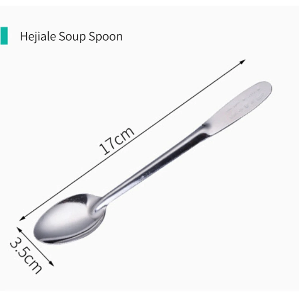 1~10PCS Stainless Steel Spoon Tableware Soup Rice Tableware Flat SpoonFlat Spoon Chinese Deepened Large Capacity Mirror