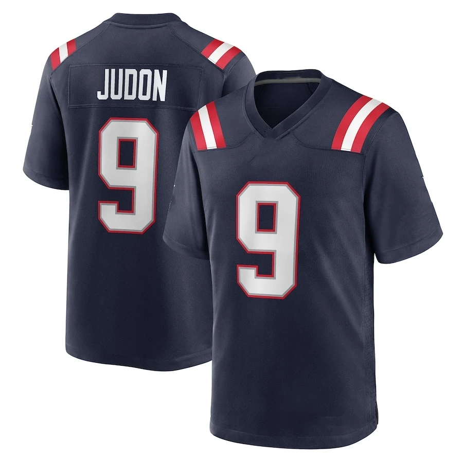 thumbnail image 1 of Camiseta de rugby personalizada de Tom Brady Drake Maye para hombres, mujeres y jóvenes, cosida en todos los tamaños de EE. UU.: S-3XL, 1 of 4