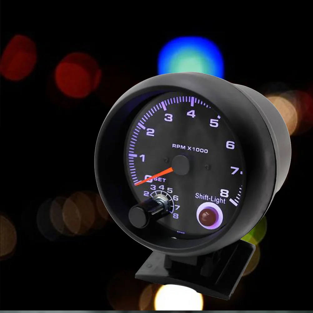 

Car Tachometer Car Gauge 3.75 Inch Turbo Boost Gauge Alarm White Light Universal Meter