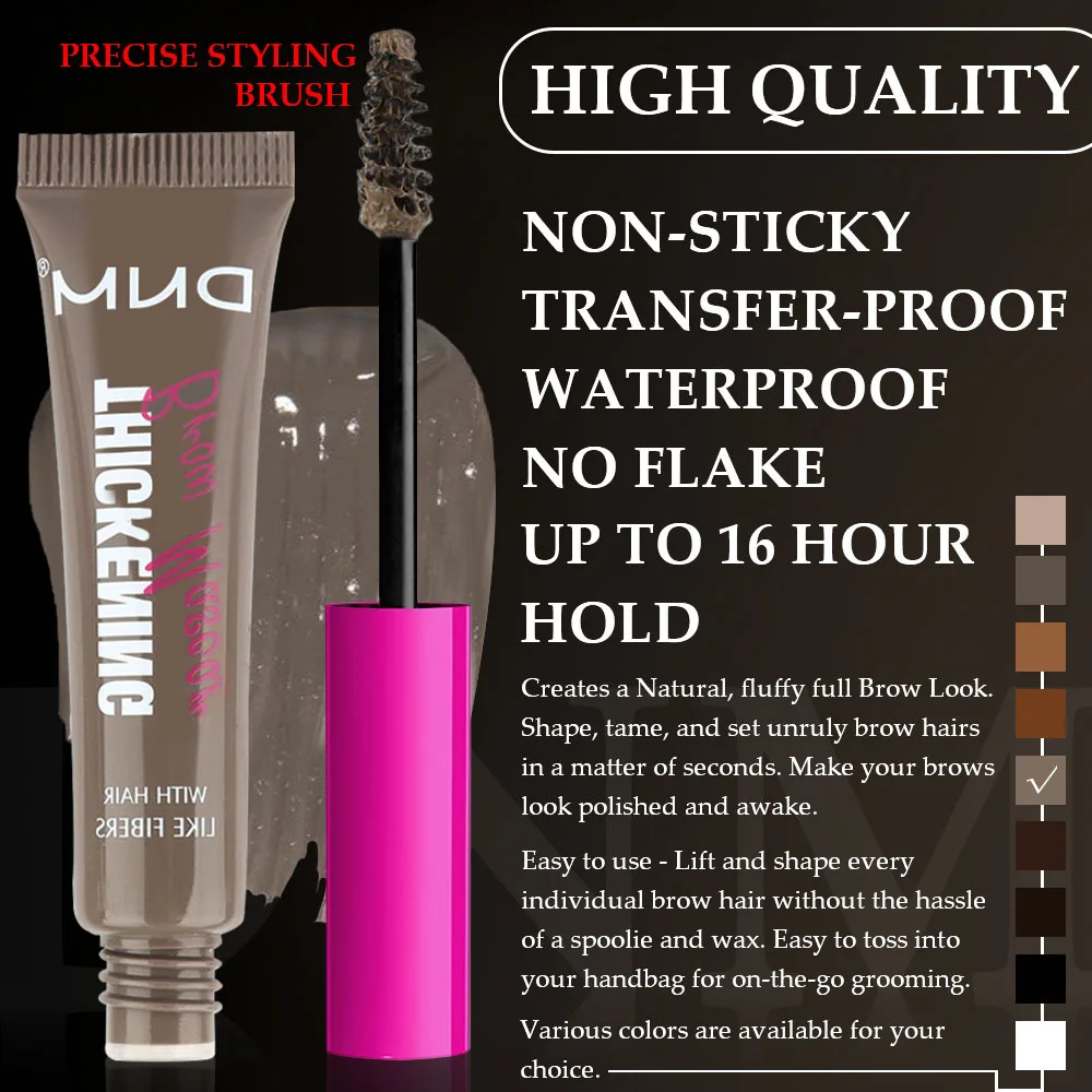 9-Color Waterproof Eyebrow Dye Cream - Moisturizing & Long-Lasting Tint for Thick, Fashionable Brows