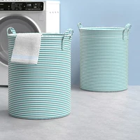 Foldable Round Dirty Clothes Laundry Basket Household Bathroom Storage Bucket Toy Clothes Storage Bag Organizer 1