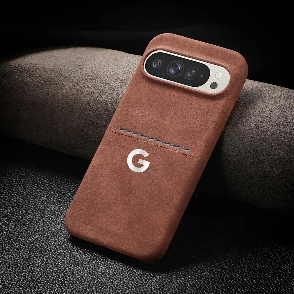 Premium Retro Sheepskin Leather Phone Case with Card Slot - Shockproof & Ultra Slim Design
