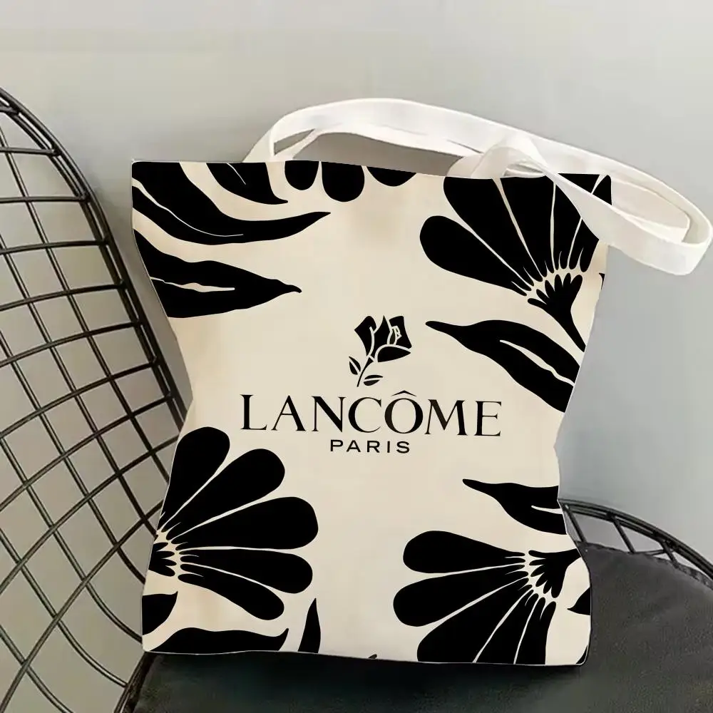 Luxuriöse Muster-L-L-LancomeS-Mode-Aufbewahrungstaschen, doppelseitig bedruckte modische Schultertasche aus Segeltuch, Einkaufstasche, Geschenk, umweltfreundliche Handtaschen – Detail 18
