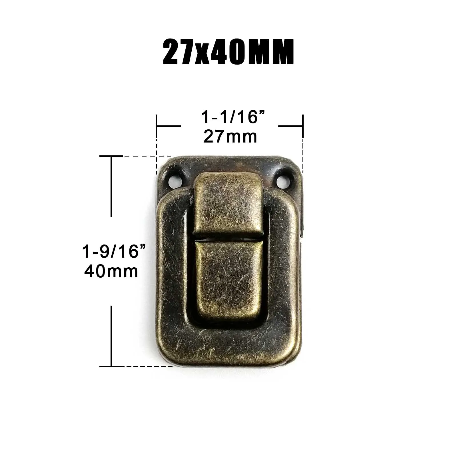 6pcs Antique Brass Silver Golden Decor Jewelry Chest Gift Box Case Leather Bag Suitcase Hasp Latch Toggle Lock Clasp Closure