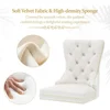 Dining Chairs Set of 6, Luxury Velvet Tufted Legs & Nailhead Trim, Back Lion Head Pull Ring & Rhomboid Pattern, Kitchen Chairs 6