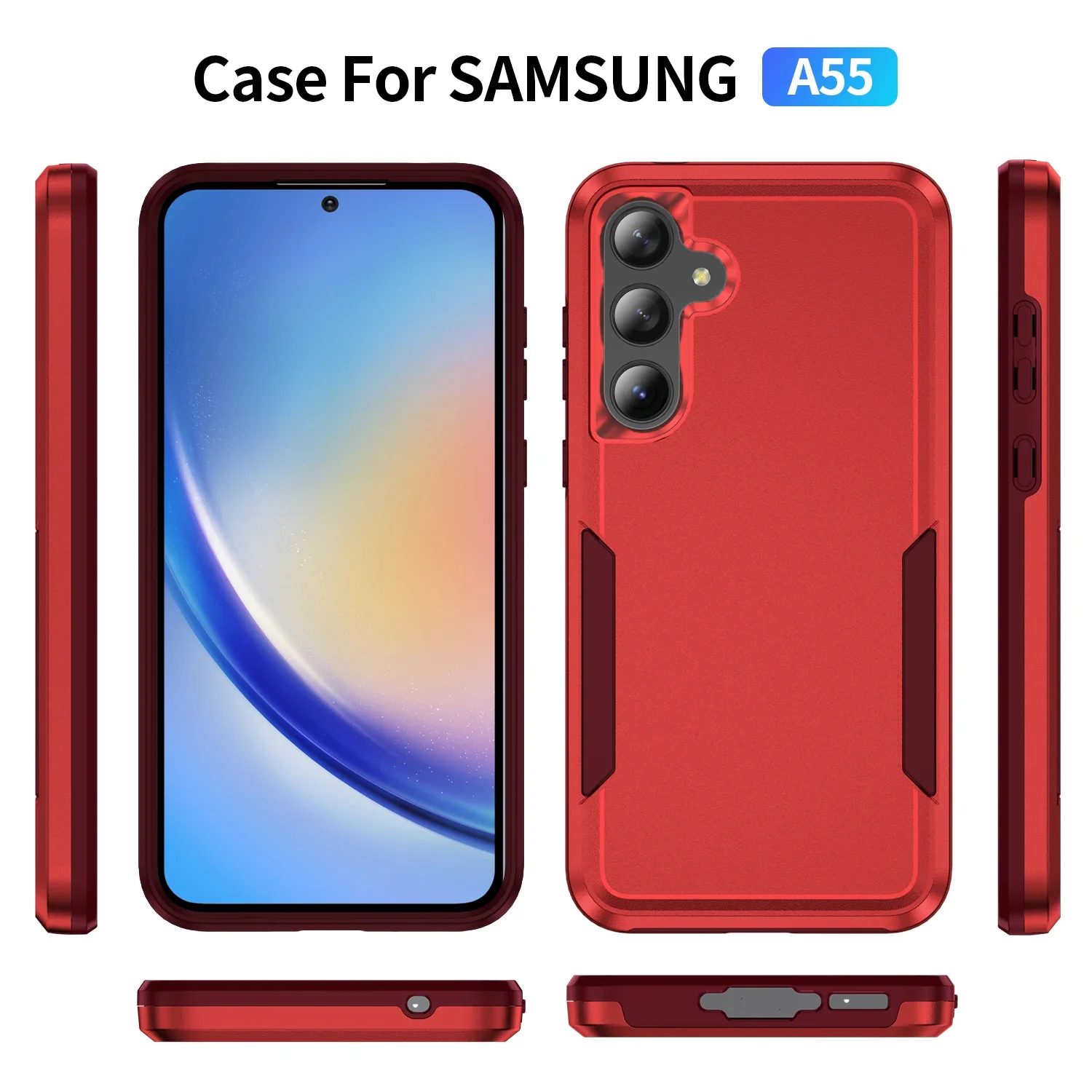 Luxury Armor Shockproof Mobile Phone Case with Soft and Hard Double Protection