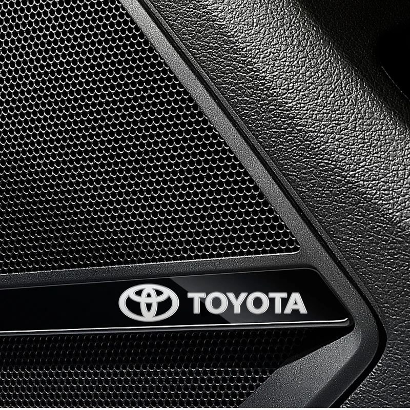 3D 금속 자동차 인테리어 스티커 배지 Toyota Prado Yaris Hilux Verso Fortuner Supra Corolla Camry 용 자동차 스타일링
