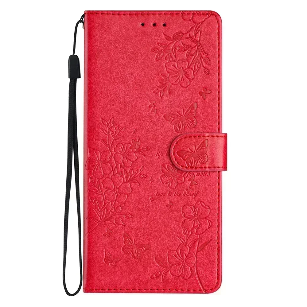 Butterfly Wallet Phone Case with Card Holder Slots and Shockproof Cover