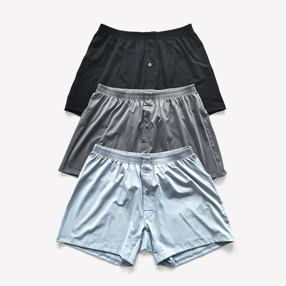 

Шорты-боксеры мужские из модала, нижнее белье ультрамягкое свободное, эластичная талия, однотонное белье, большие размеры