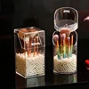 Acrylic Makeup Brush Holder Makeup Organizer Cosmetic Holder Pencil Lipstick Desk Container Table Transparent Makeup Storage Box 6