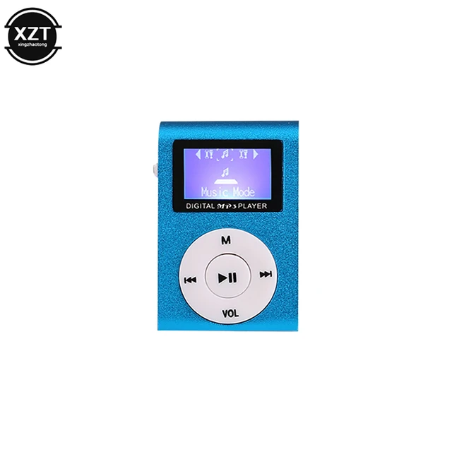 Lettore MP3 portatile con Clip in metallo Mini USB con supporto per schermo  LCD Slot per schede Micro SD TF da 32GB Jack Stereo da 3.5mm lettore