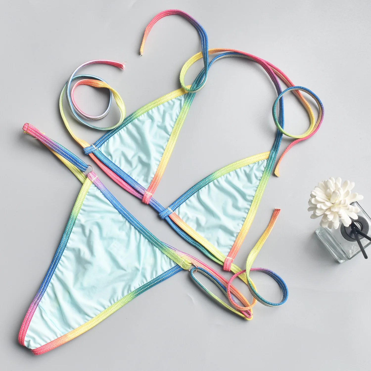 Set bikini sexy donna in mesh trasparente completo intimo_voghion.com
