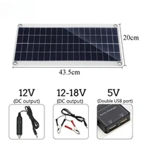 20W-1000W panneau solaire 12V cellule solaire 100A contrôleur panneau solaire pour téléphone RV voiture MP3 PAD chargeur batterie extérieure approvisionnement Camping 3