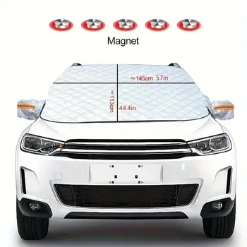 1PCS Thickened CarS now Sunshade Windshield Cover With 5 Magnets UV Protection  Anti Snow  Sunlight For  Front  Windshield Shade 2