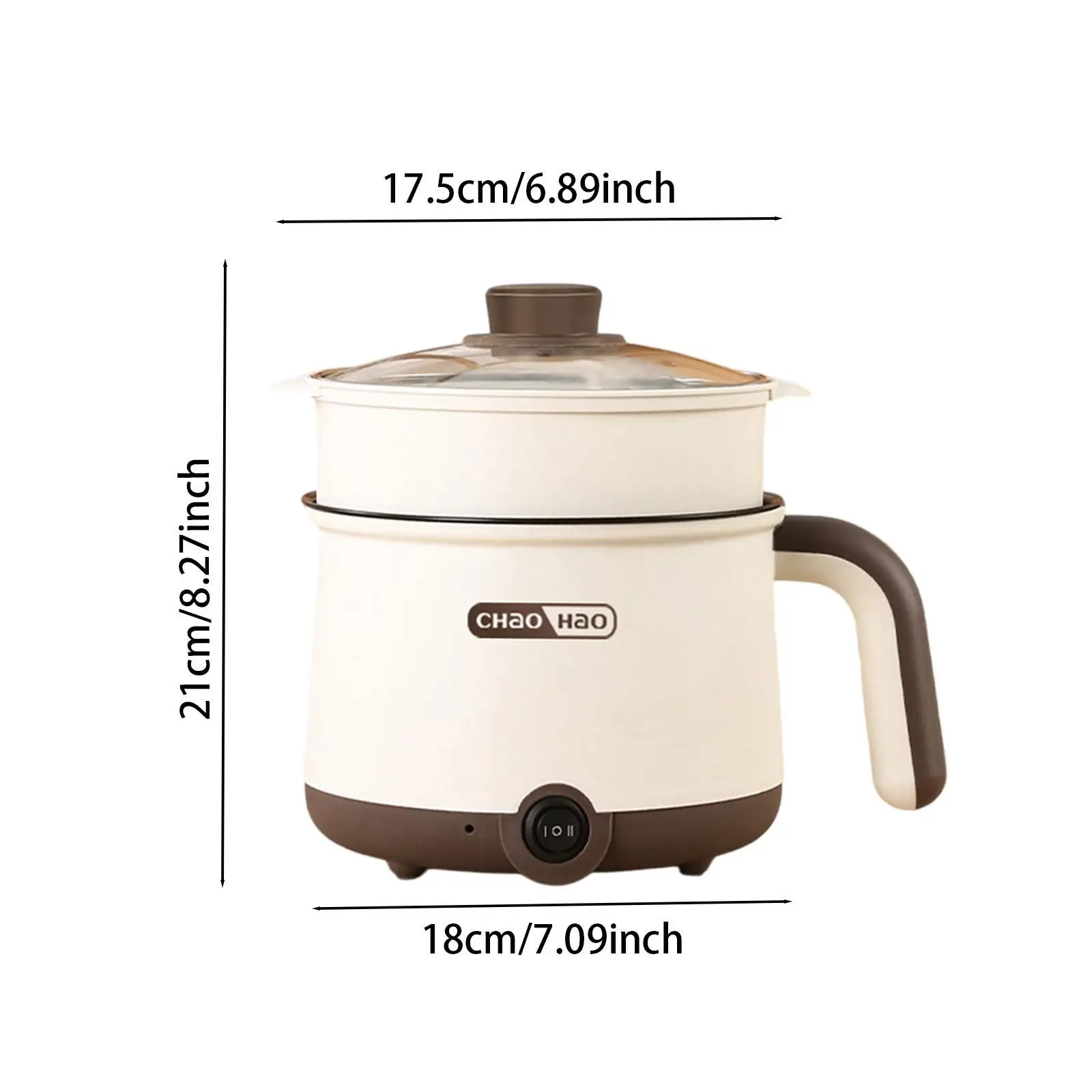 Electric Hot Pot Cooking Pot Home Use Noodles Pot for Ramen Soup Shabu Shabu 6
