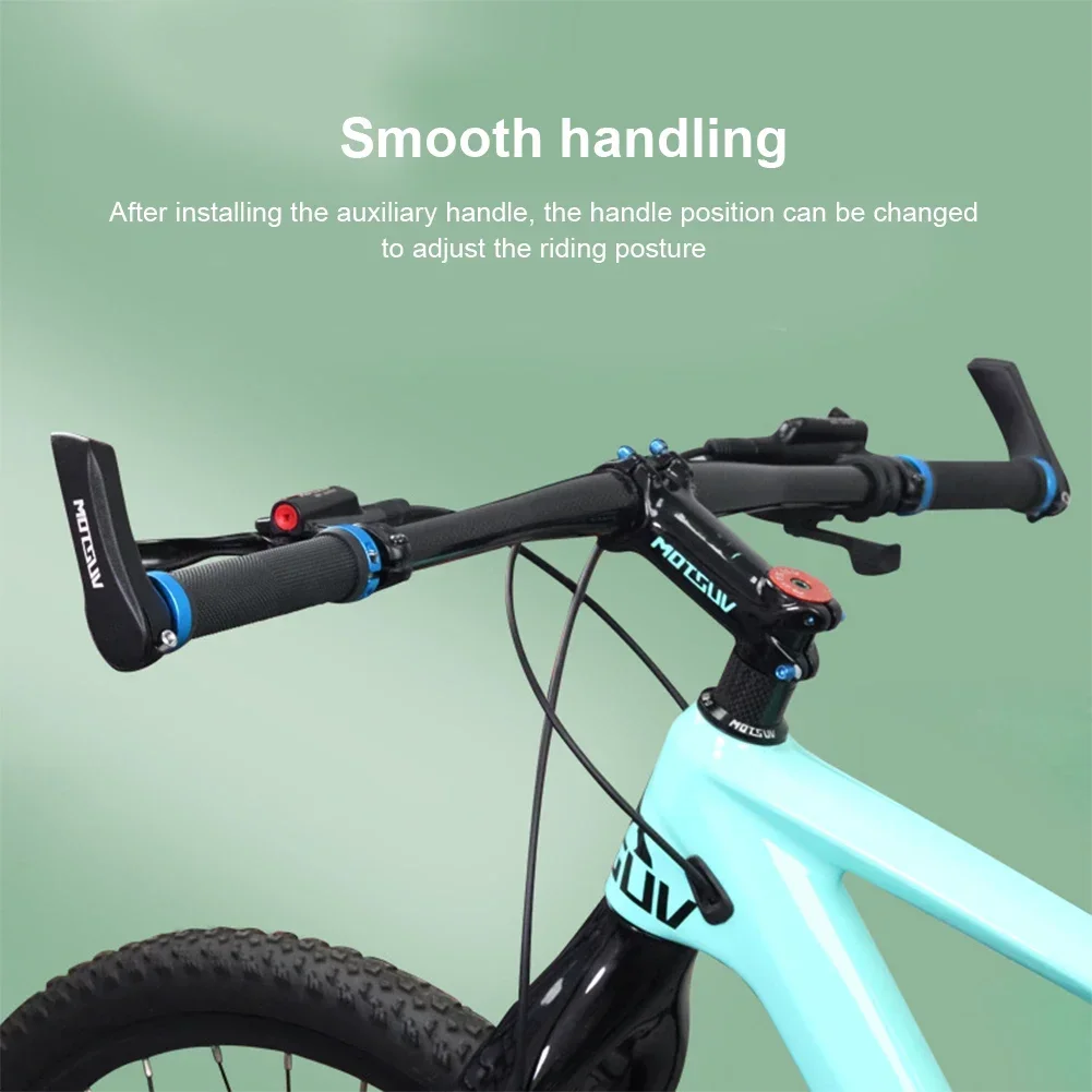 2Pcs Aluminum Alloy Bike Side Handlebars Angle Adjustable Bicycle Auxiliary Handlebar For 22.2MM Caliber Handlebar Accessories