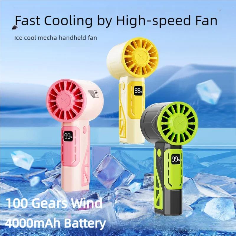 USB-Hand ventilator kreative Mecha Candy Color Mini tragbare Hochgeschwindigkeits-Hand ventilator für Outdoor-Wanderungen Reisen Camping Gang Wind