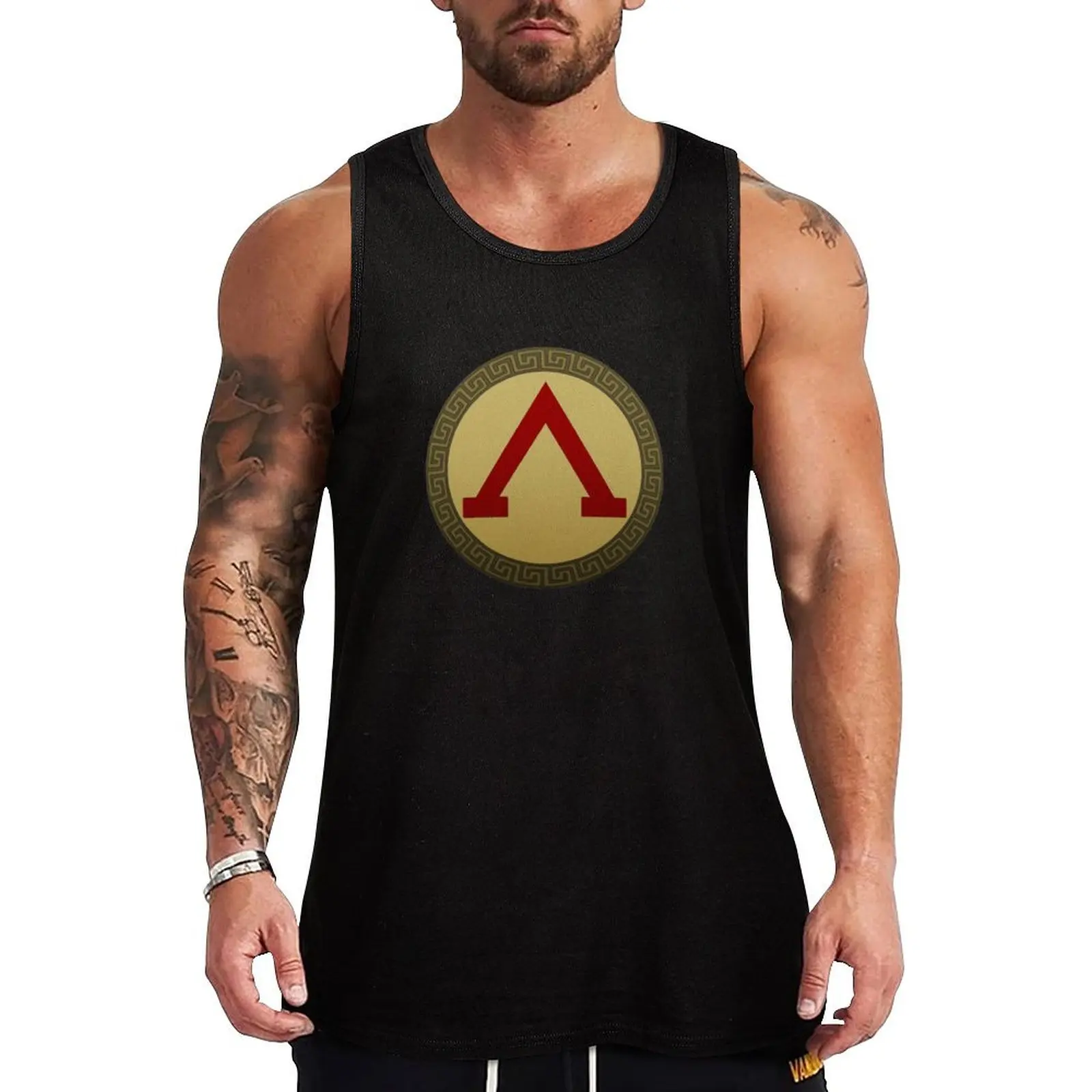 

Spartan Warrior Shield Tank Top Working vest Men's gym clothing sports clothes for men Men's clothing brands