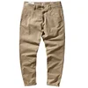 Spring New American Retro Heavyweight Woven Twill Stretch Pants Men's Pure Cotton Washed Slim Straight Business Casual Trousers 2