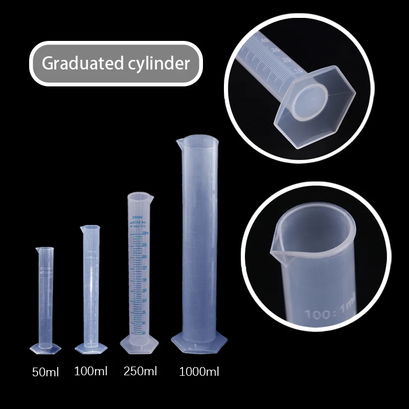 1Pcs 50ml/100ml/250ml Transparent Measuring Plastic Graduated Cylinder Graduated Cylinder Test Tube Laboratory Tool